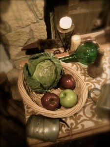 Apples and Cabbage in Skyrim dungeon